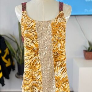 Sequin Embellished Sleeveless Top